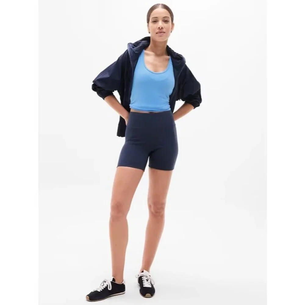Athleta M With Ease Sport Racerback Tank Cornflower Blue Medium - Picture 2 of 6